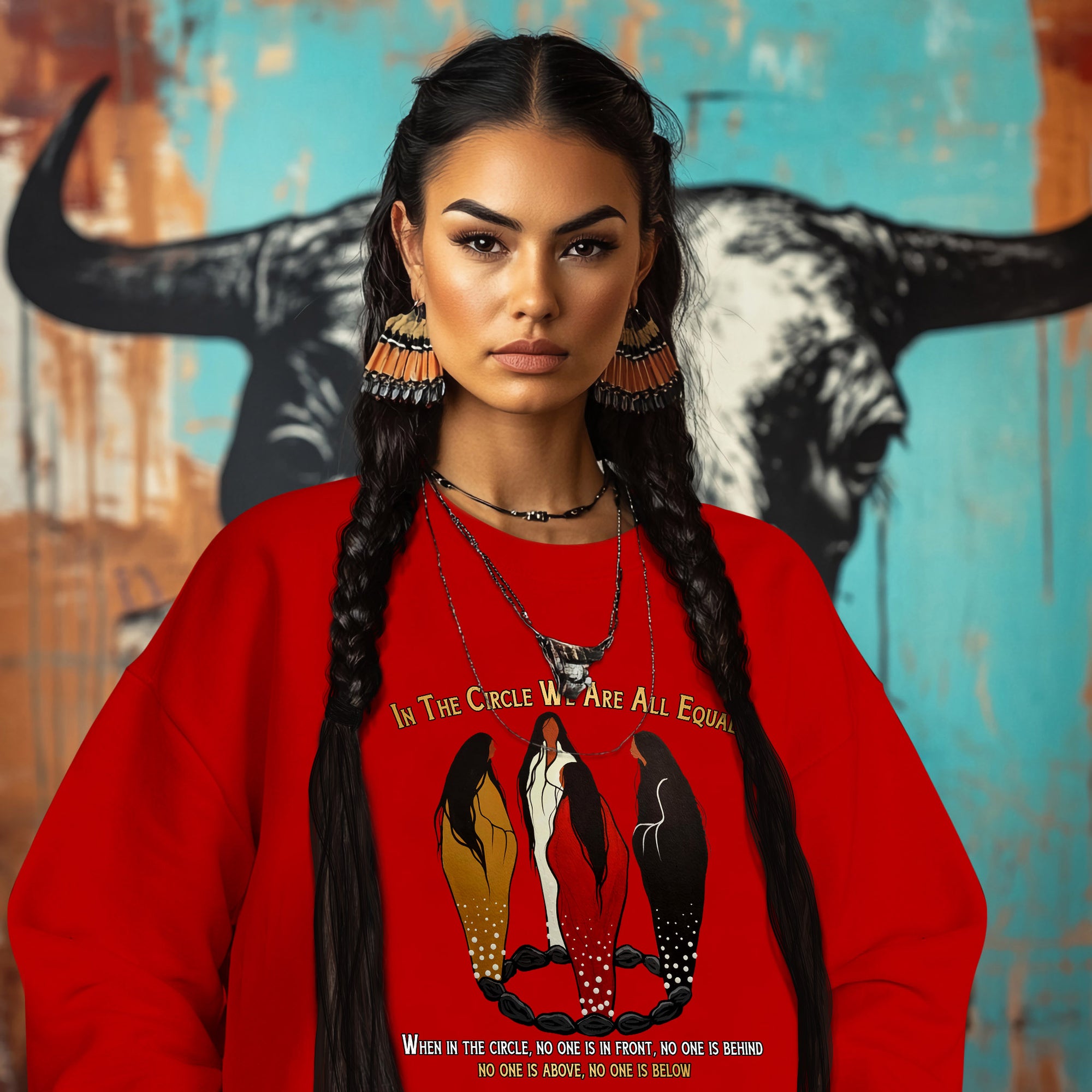 IN THE CIRCLE WE ARE ALL EQUAL  WHEN IN THE CIRCLE, NO ONE IS IN FRONT, NO ONE IS BEHIND NO ONE IS ABOVE, NO ONE IS BELOW