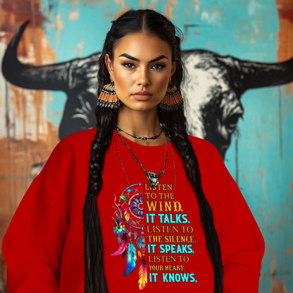 LISTEN TO THE WIND.  IT TALKS.  LISTEN TO  THE SILENCE. IT SPEAKS.  LISTEN TO YOUR HEART.  IT KNOWS.