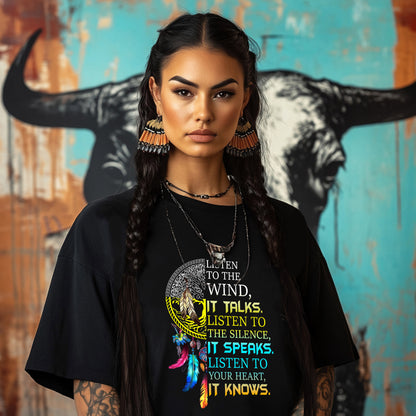 LISTEN TO THE WIND, IT TALKS. LISTEN TO THE SILENCE, IT SPEAKS. LISTEN TO YOUR HEART, IT KNOWS.