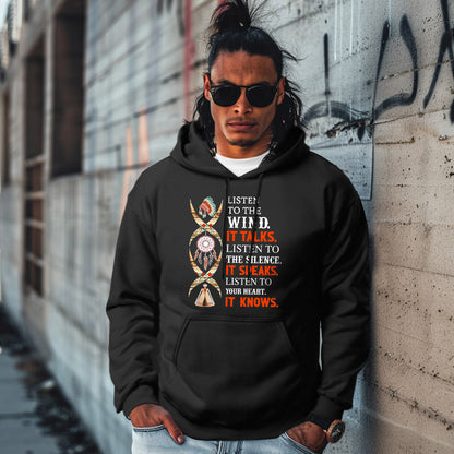 LISTEN TO THE WIND.  IT TALKS.  LISTEN TO  THE SILENCE. IT SPEAKS.  LISTEN TO YOUR HEART.  IT KNOWS.