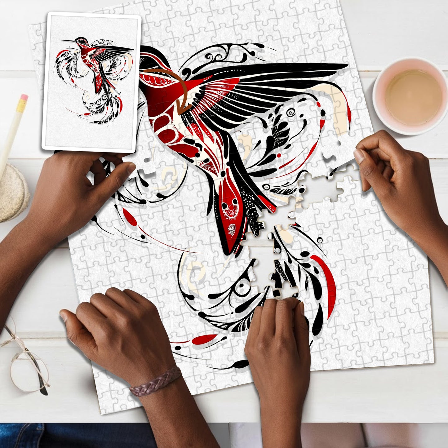 Hummingbird - Wooden Jigsaw Puzzle (300 / 500 / 1000 Pieces)