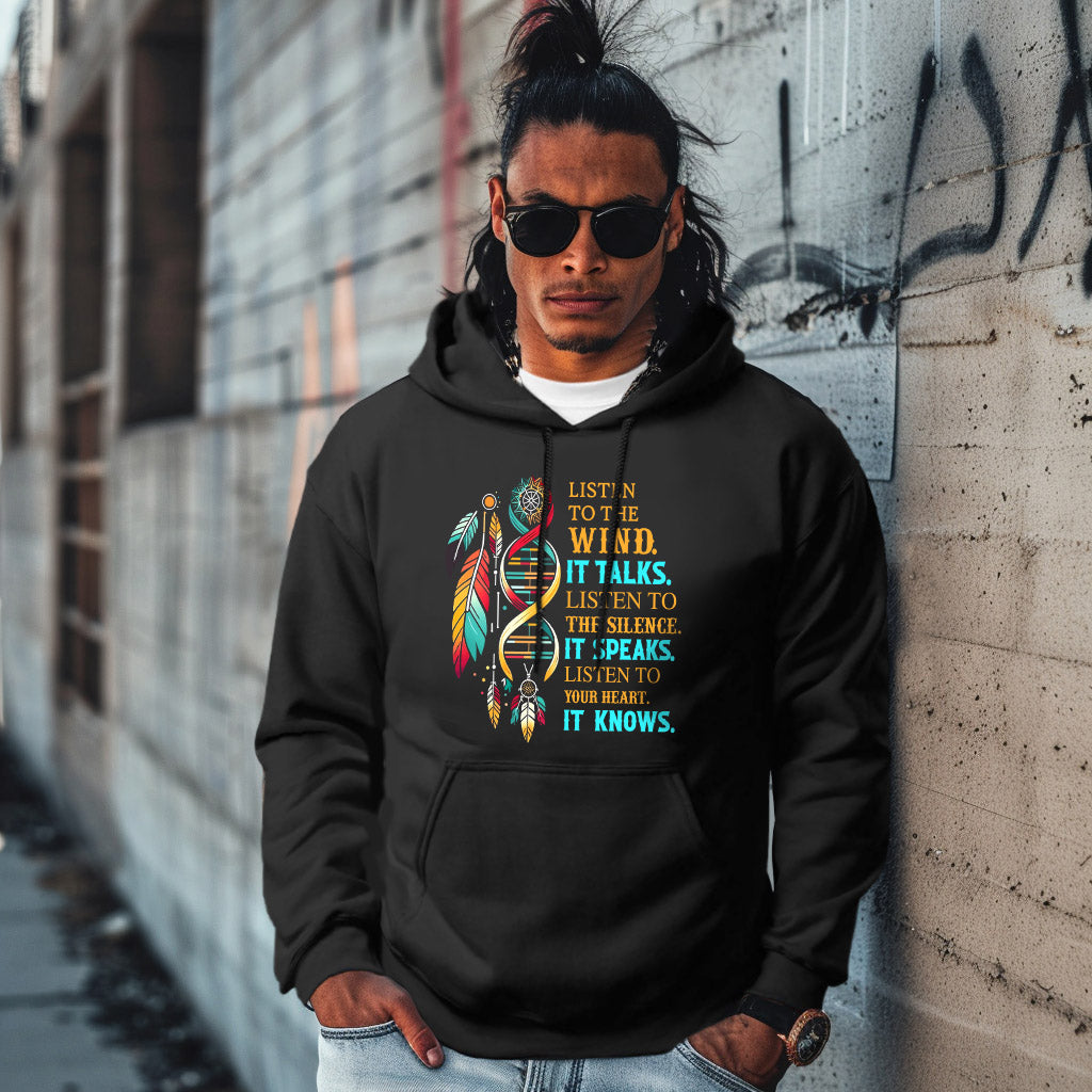 LISTEN TO THE WIND.  IT TALKS.  LISTEN TO THE SILENCE.  IT SPEAKS.  LISTEN TO YOUR HEART.  IT KNOWS.