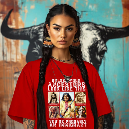 UNLESS YOUR ANCESTORS LOOK LIKE THIS YOU'RE PROBABLY AN IMMIGRANT