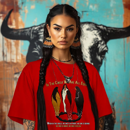 IN THE CIRCLE WE ARE ALL EQUAL  WHEN IN THE CIRCLE, NO ONE IS IN FRONT, NO ONE IS BEHIND NO ONE IS ABOVE, NO ONE IS BELOW