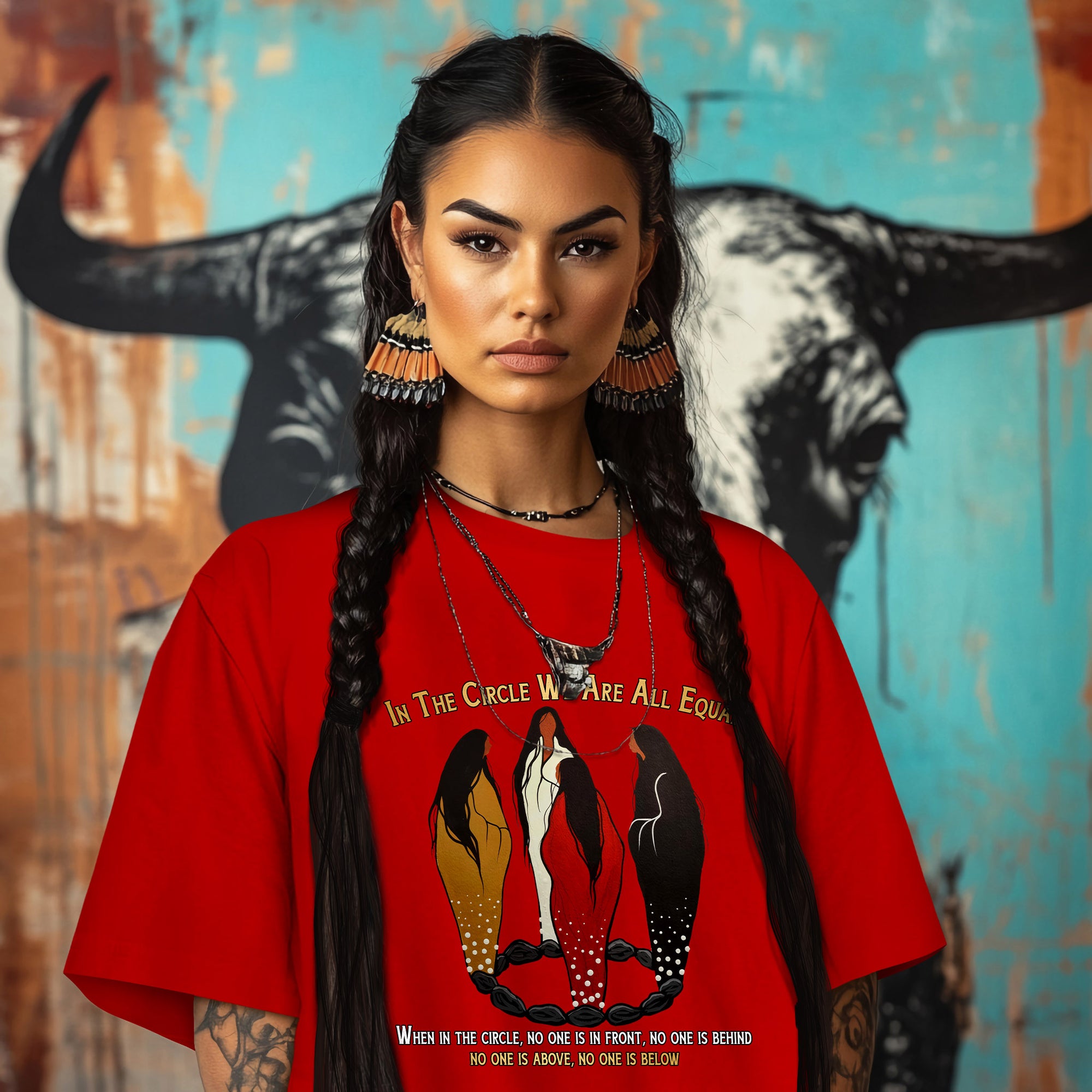 IN THE CIRCLE WE ARE ALL EQUAL  WHEN IN THE CIRCLE, NO ONE IS IN FRONT, NO ONE IS BEHIND NO ONE IS ABOVE, NO ONE IS BELOW