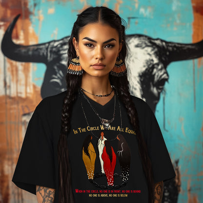 IN THE CIRCLE WE ARE ALL EQUAL  WHEN IN THE CIRCLE, NO ONE IS IN FRONT, NO ONE IS BEHIND NO ONE IS ABOVE, NO ONE IS BELOW