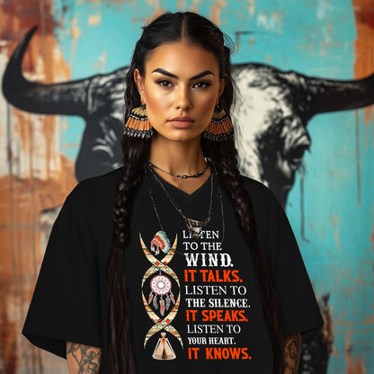 LISTEN TO THE WIND.  IT TALKS.  LISTEN TO  THE SILENCE. IT SPEAKS.  LISTEN TO YOUR HEART.  IT KNOWS.