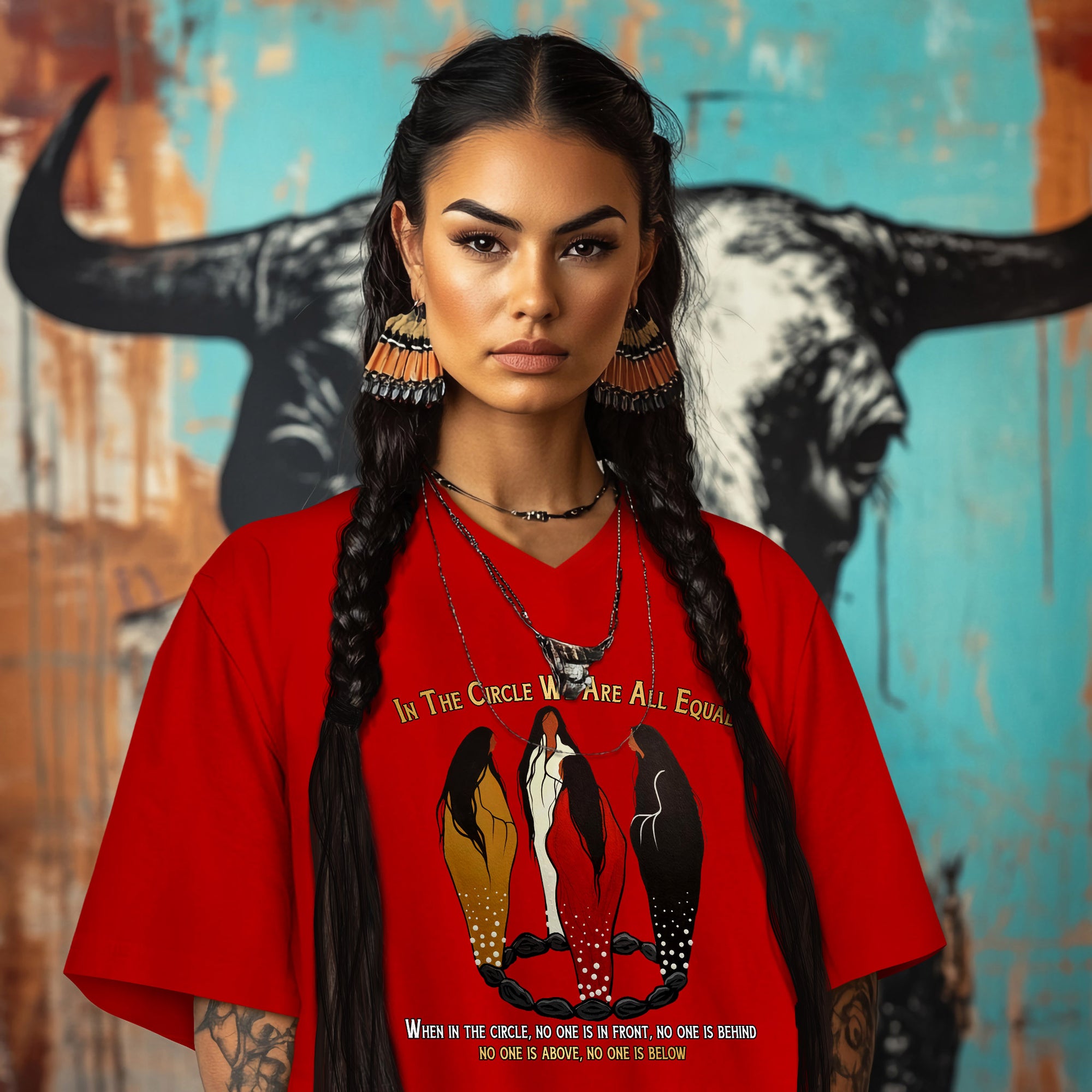 IN THE CIRCLE WE ARE ALL EQUAL  WHEN IN THE CIRCLE, NO ONE IS IN FRONT, NO ONE IS BEHIND NO ONE IS ABOVE, NO ONE IS BELOW