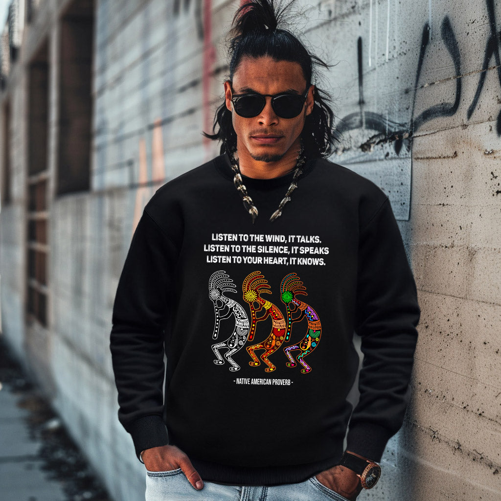 LISTEN TO THE WIND, IT TALKS. LISTEN TO THE SILENCE, IT SPEAKS LISTEN TO YOUR HEART, IT KNOWS.  - NATIVE AMERICAN PROVERB -