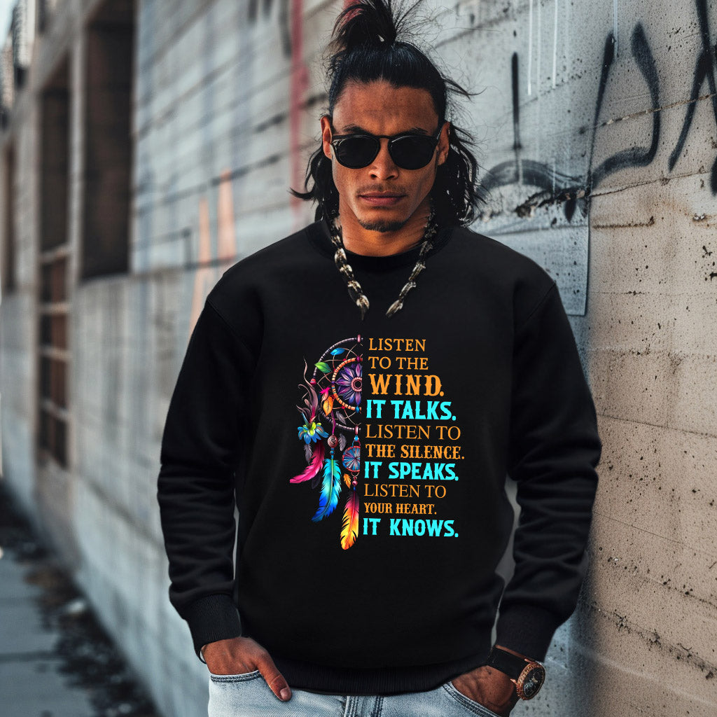 LISTEN TO THE WIND.  IT TALKS.  LISTEN TO  THE SILENCE. IT SPEAKS.  LISTEN TO YOUR HEART.  IT KNOWS.