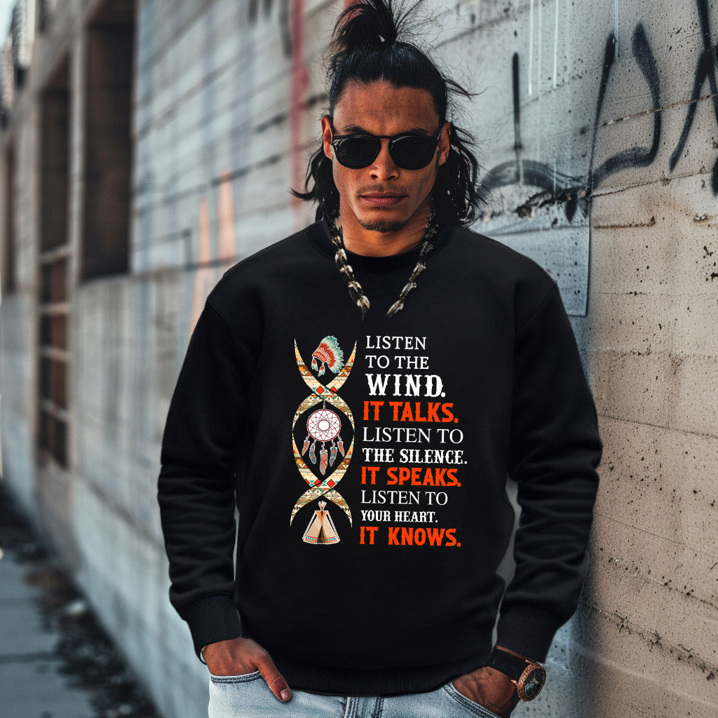 LISTEN TO THE WIND.  IT TALKS.  LISTEN TO  THE SILENCE. IT SPEAKS.  LISTEN TO YOUR HEART.  IT KNOWS.