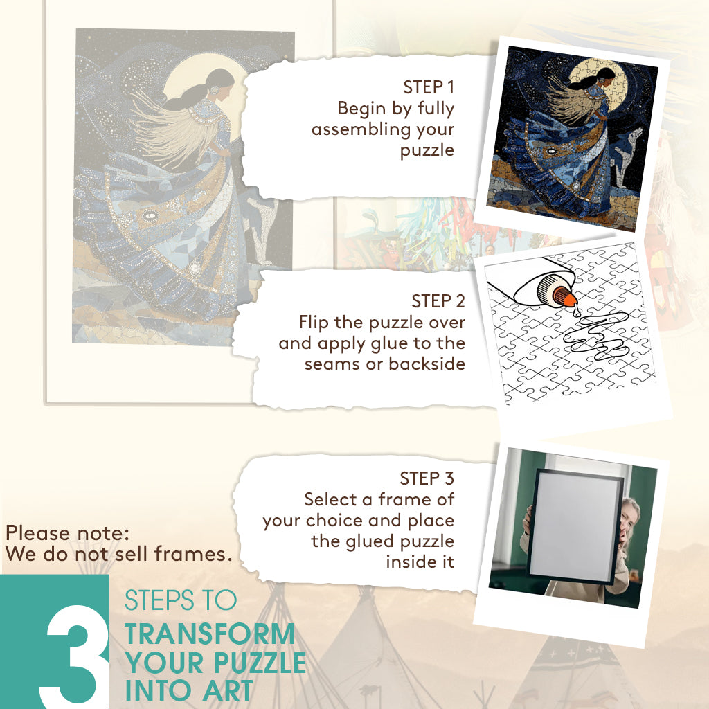 The Moon Wears Her Name - Wooden Jigsaw Puzzle (300 / 500 / 1000 Pieces)