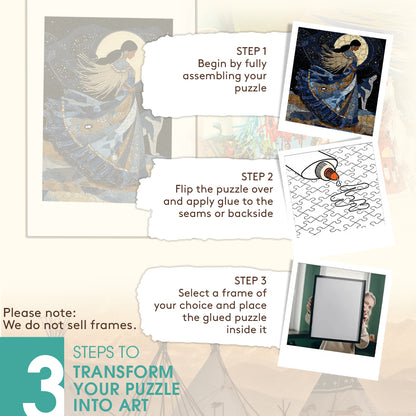 The Moon Wears Her Name - Wooden Jigsaw Puzzle (300 / 500 / 1000 Pieces)