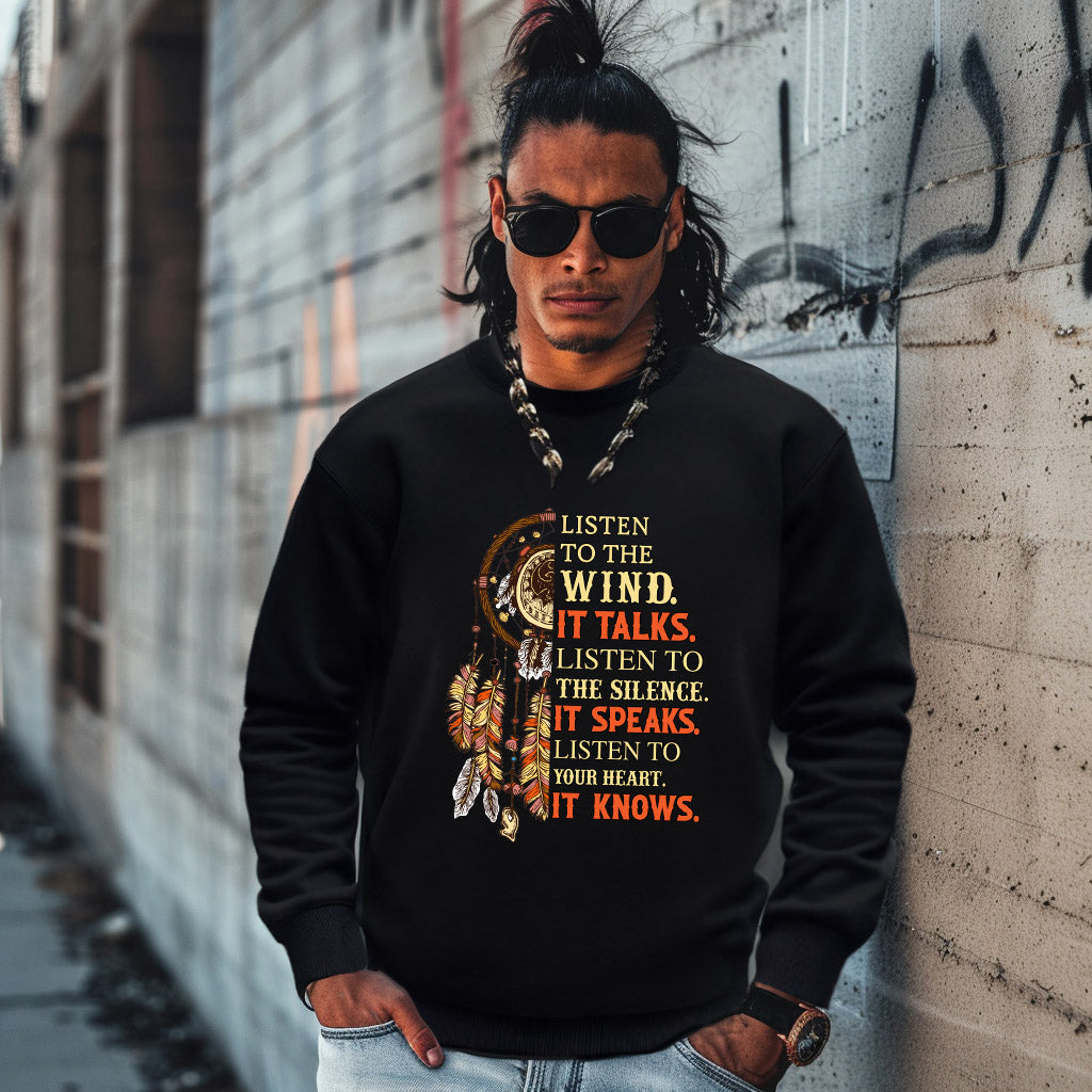 LISTEN TO THE WIND. IT TALKS. LISTEN TO THE SILENCE. IT SPEAKS. LISTEN TO YOUR HEART.  IT KNOWS.