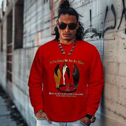 IN THE CIRCLE WE ARE ALL EQUAL  WHEN IN THE CIRCLE, NO ONE IS IN FRONT, NO ONE IS BEHIND NO ONE IS ABOVE, NO ONE IS BELOW