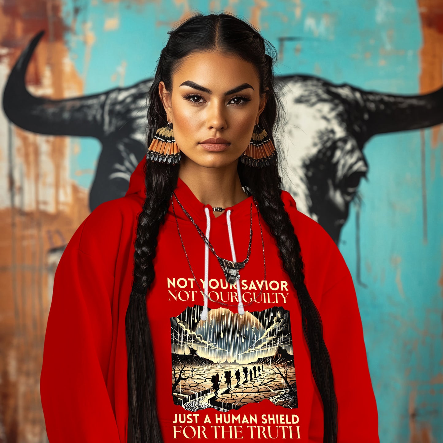 NOT YOUR SAVIOR NOT YOUR GUILTY JUST A HUMAN SHIELD FOR THE TRUTH