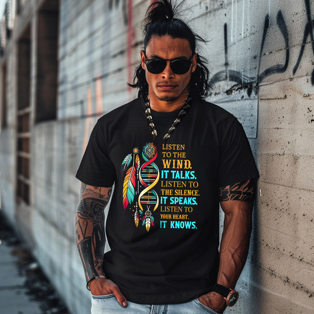 LISTEN TO THE WIND.  IT TALKS.  LISTEN TO THE SILENCE.  IT SPEAKS.  LISTEN TO YOUR HEART.  IT KNOWS.