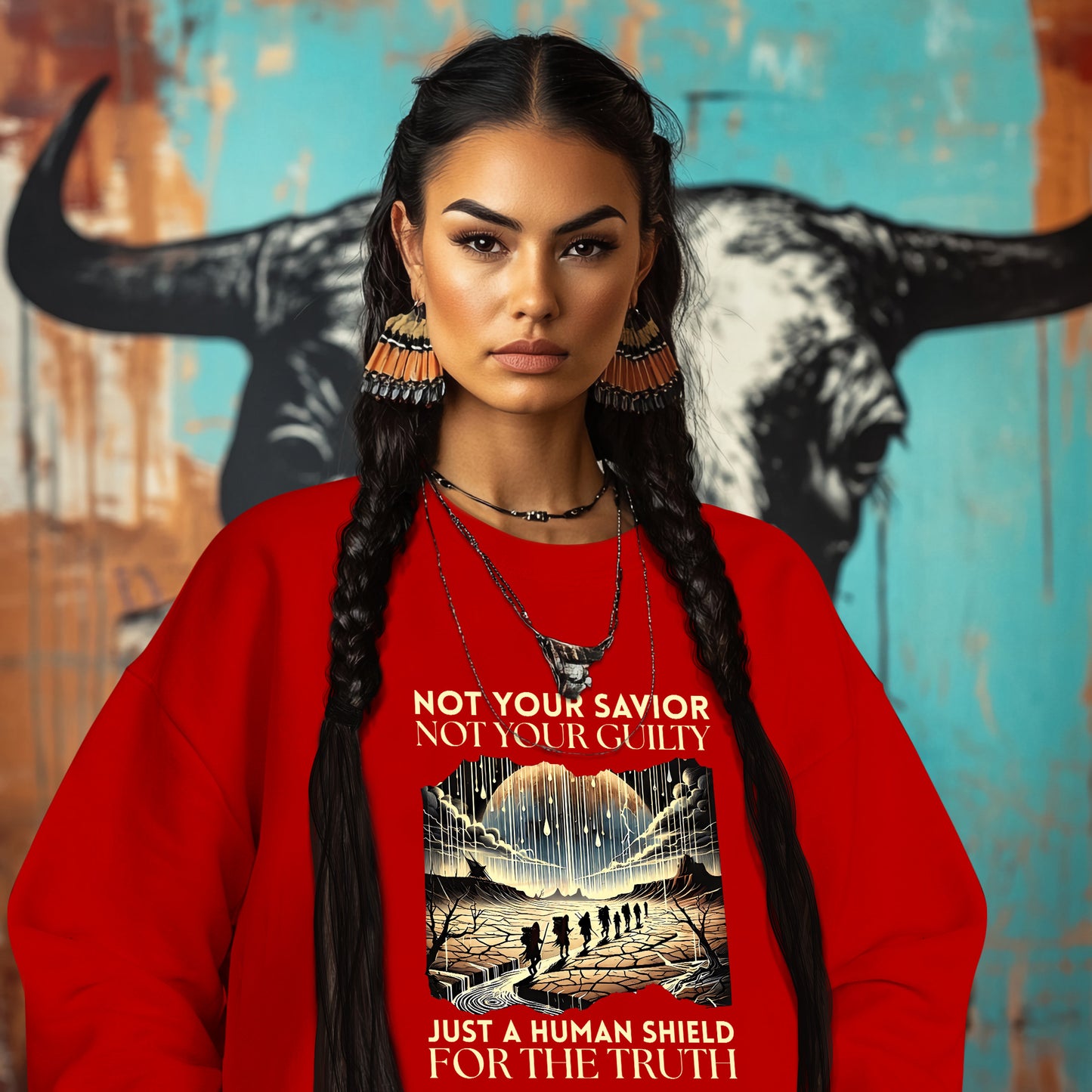 NOT YOUR SAVIOR NOT YOUR GUILTY JUST A HUMAN SHIELD FOR THE TRUTH