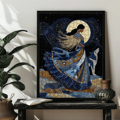 The Moon Wears Her Name - Wooden Jigsaw Puzzle (300 / 500 / 1000 Pieces)