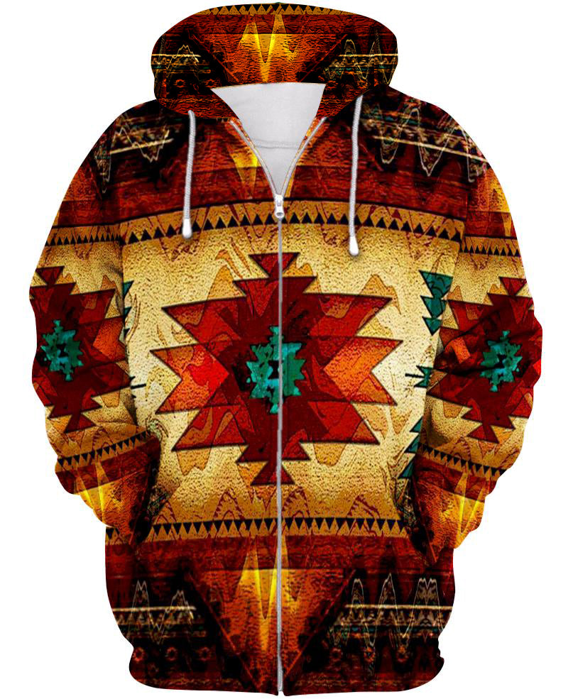 【PERSTEP】NATIVE HOODIE 3D Zipper Hoodie - Native Heritage Store