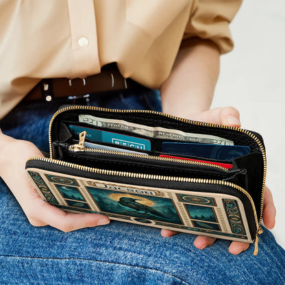 Native Raven Pattern Leather Bag