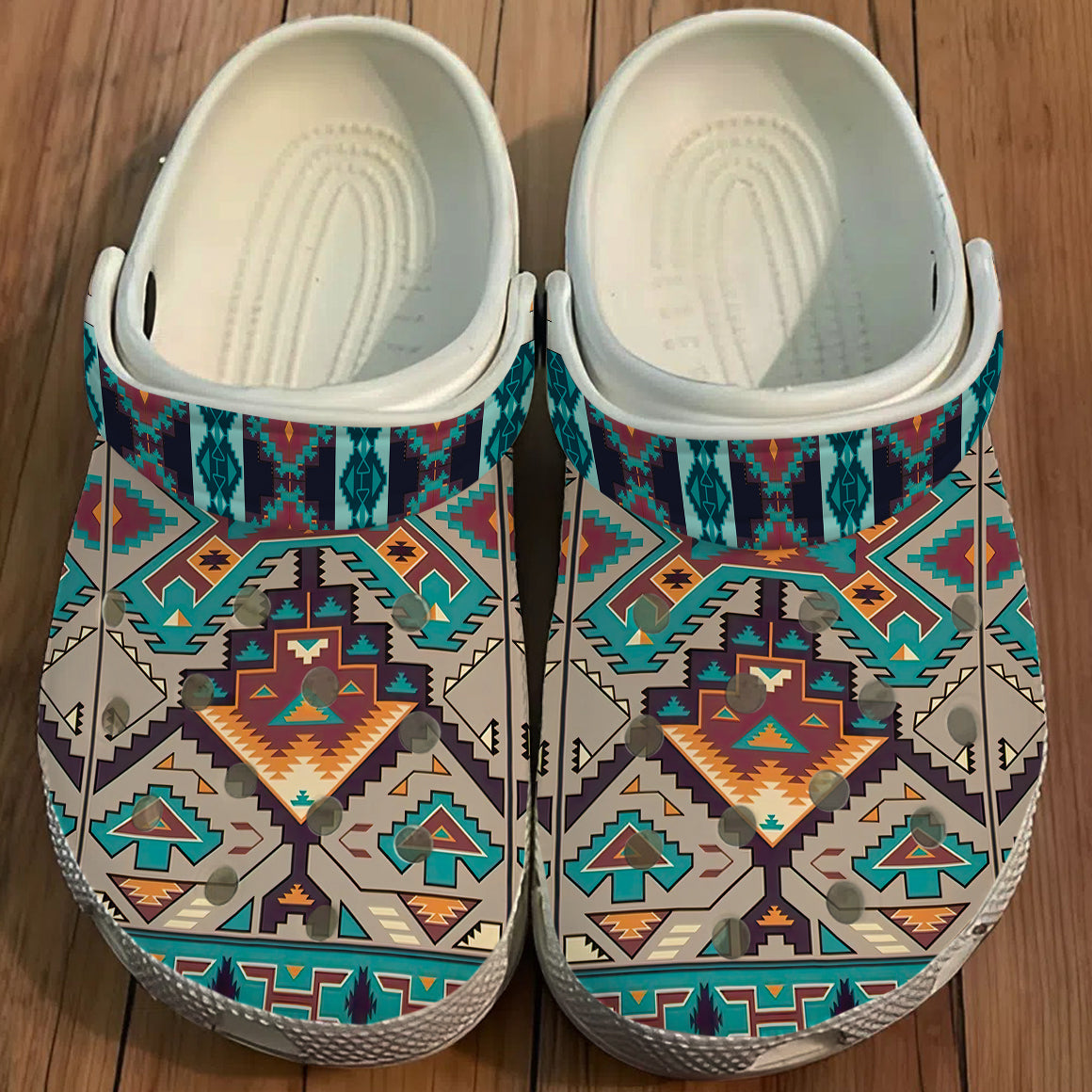 Native Pattern Clog Shoes For Adult and Kid 89145 New