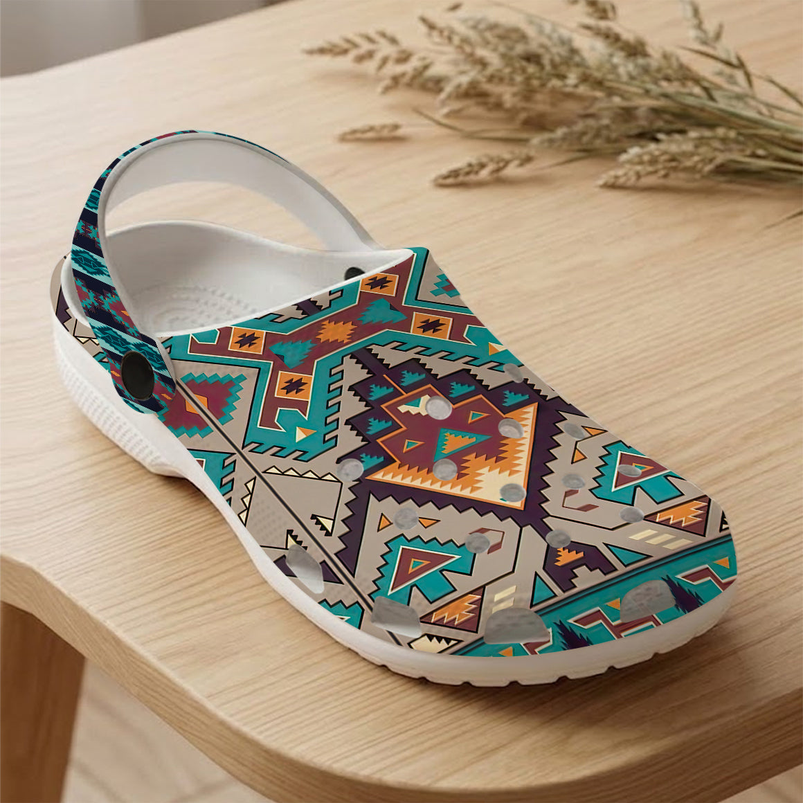 Native Pattern Clog Shoes For Adult and Kid 89145 New