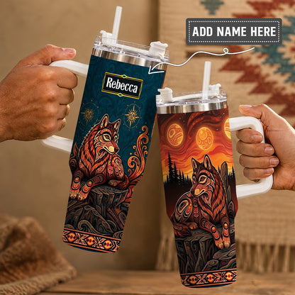 Mystic Wolf Legacy Personalized Tumbler