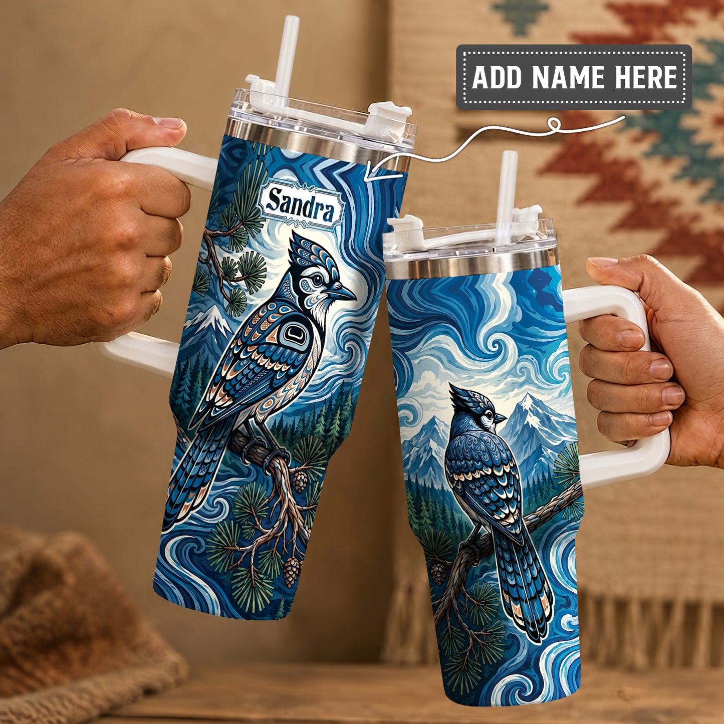 Blue Jay Wilderness Personalized Tumbler