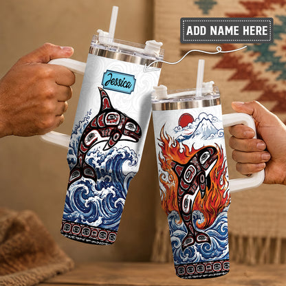 Orca Spirit Warrior Personalized Tumbler