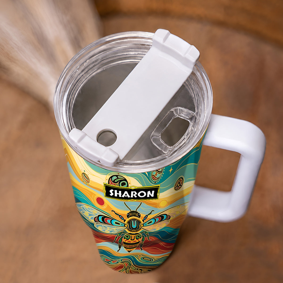 Golden Bee Spirit Personalized Tumbler