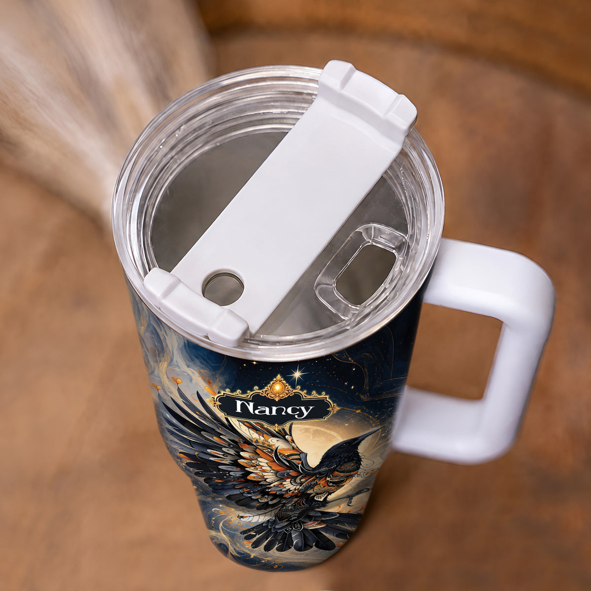 Raven Ember Spirit Personalized Tumbler