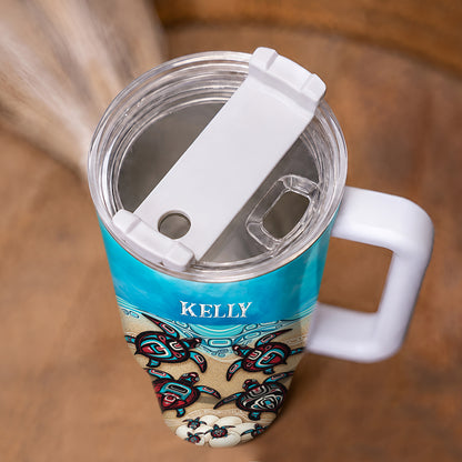 Sea Turtle Sacred Journey Personalized Tumbler