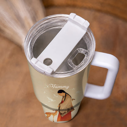 Sacred Woman Deer Spirit Personalized Tumbler