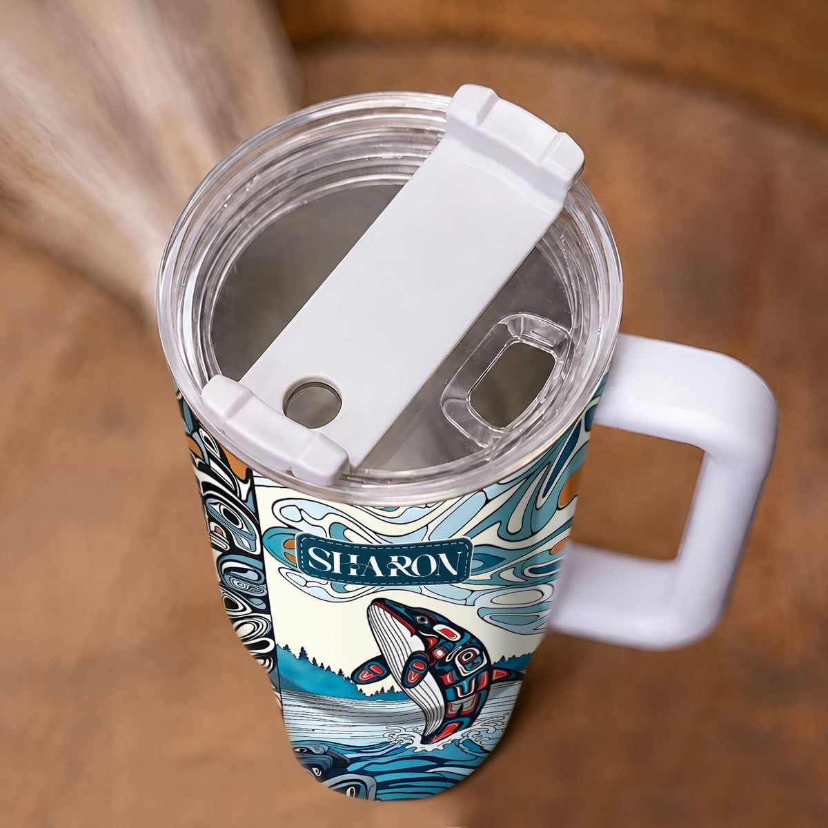 Crimson Orca Passage Personalized Tumbler
