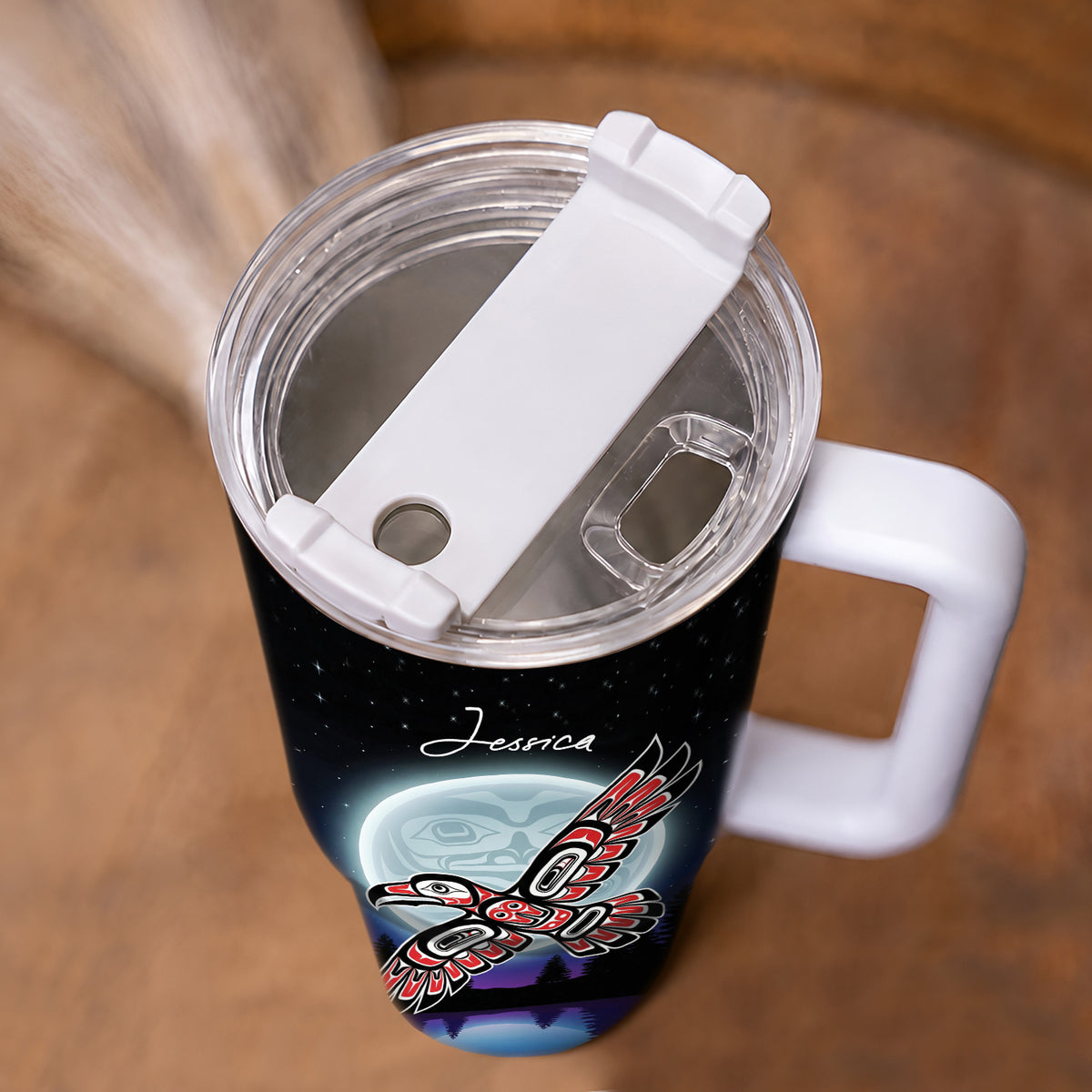 Raven Cosmic Spirit Personalized Tumbler