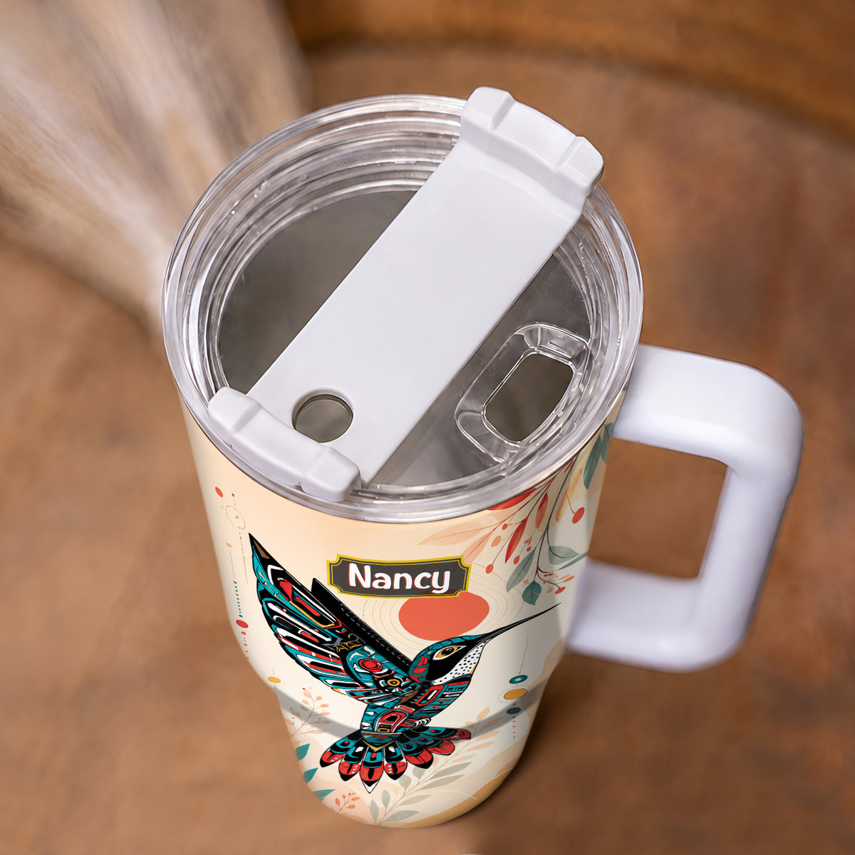 Hummingbird Solar Awakening Personalized Tumbler