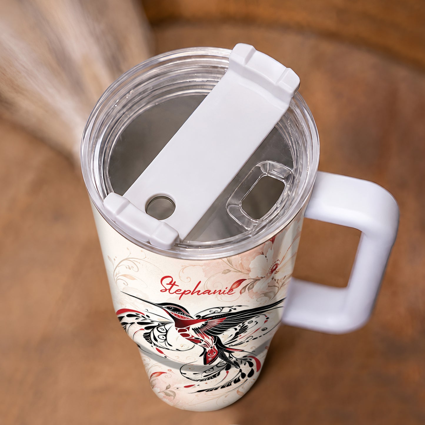 Hummingbird Rose Harmony Personalized Tumbler