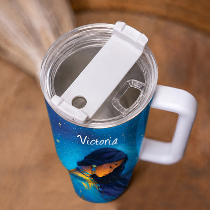 Turquoise Woman Grace Personalized Tumbler