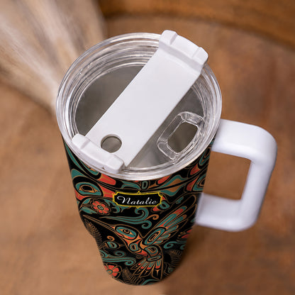 Hummingbird Garden Nocturne Personalized Tumbler