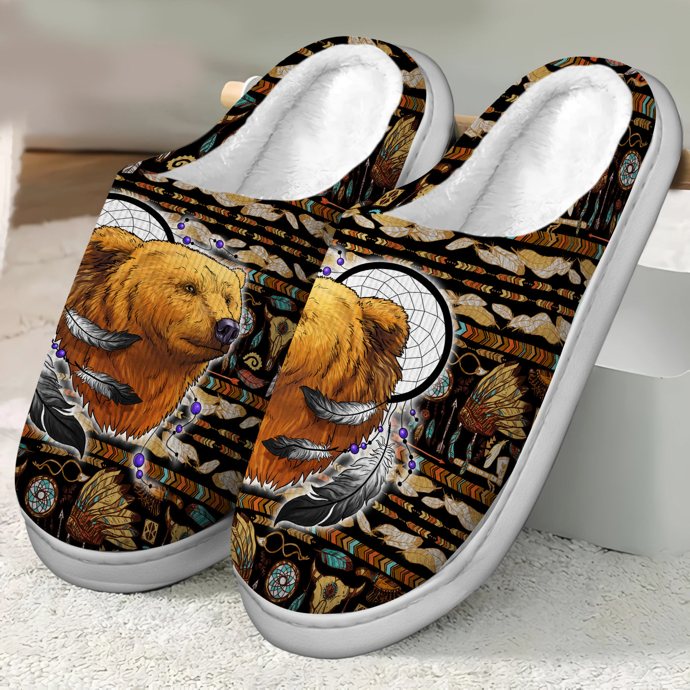 Plush Slippers 89134 – Native Heritage Store