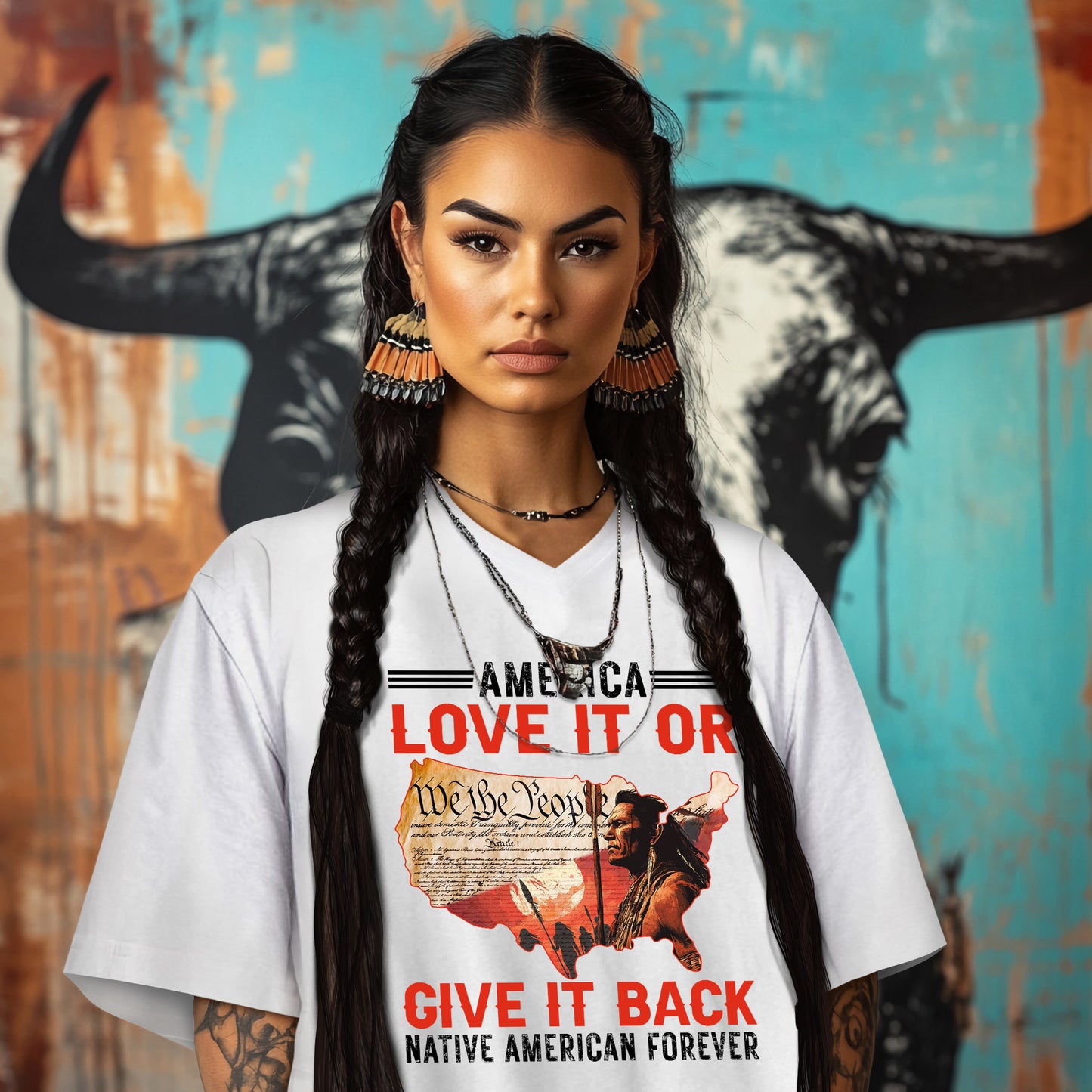 America Love it or give it back Native American Forever