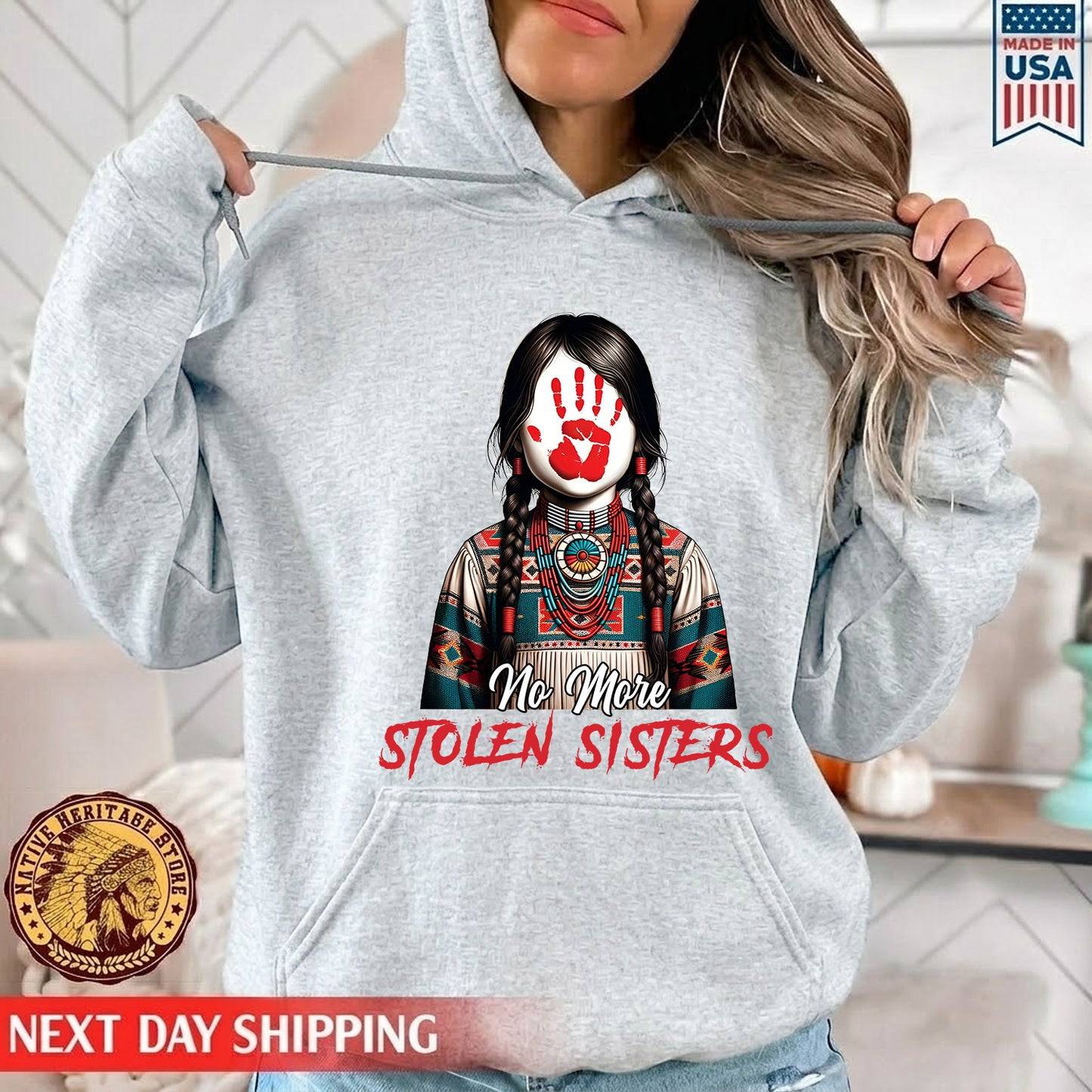 MMIW No More Stolen Sisters Red Hand Unisex T-Shirt/Hoodie/Sweatshirt