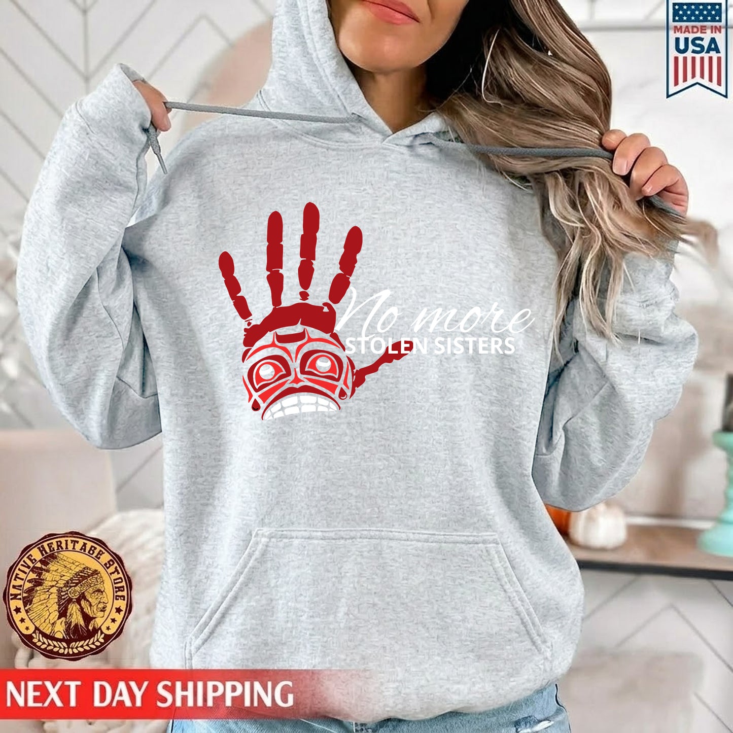 MMIW No More Stolen Sisters Red Hand Unisex Hoodie/Sweatshirt/T-Shirt