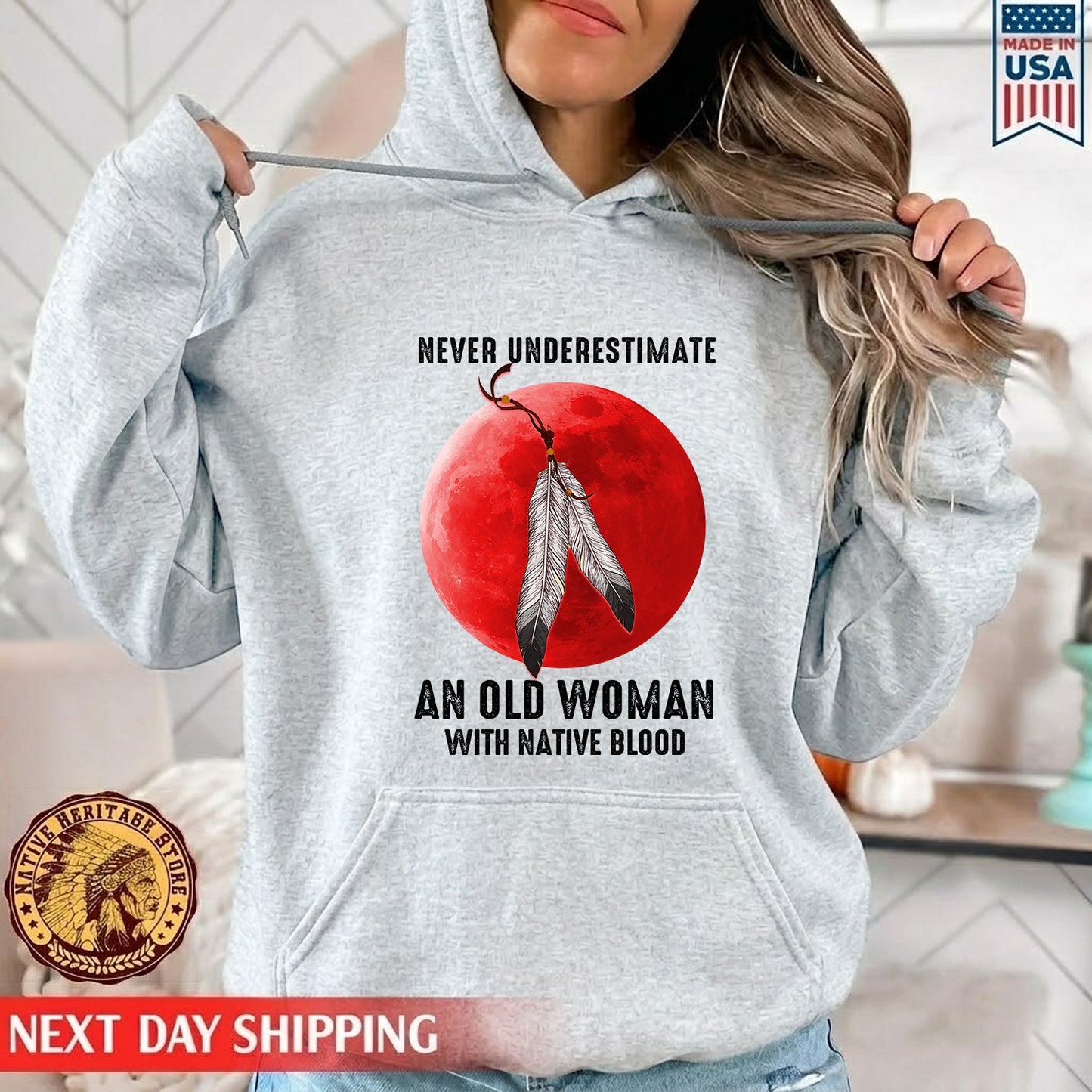 MMIW Never Underestimate An Old Woman With Native Blood Unisex T-Shirt/Hoodie/Sweatshirt
