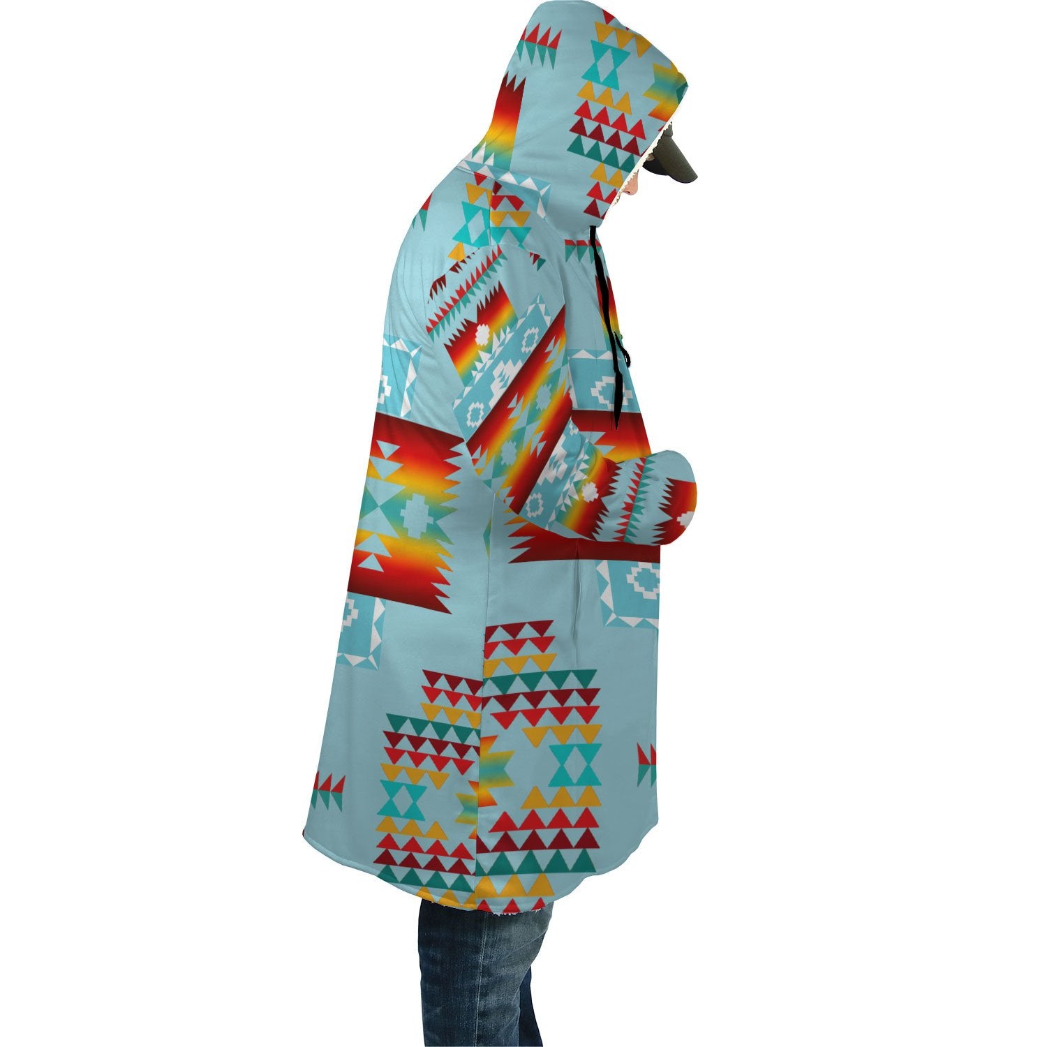 Blue Pattern Style Native Cloak