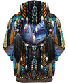Blue Wolf Dreamcatcher Native 3D Hoodie NBD