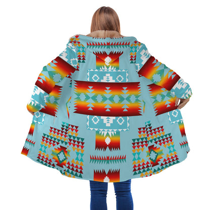 Blue Pattern Style Native Cloak
