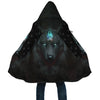 Black Wolf  Beauty Horn Button Long Fleece Windbreaker Custom