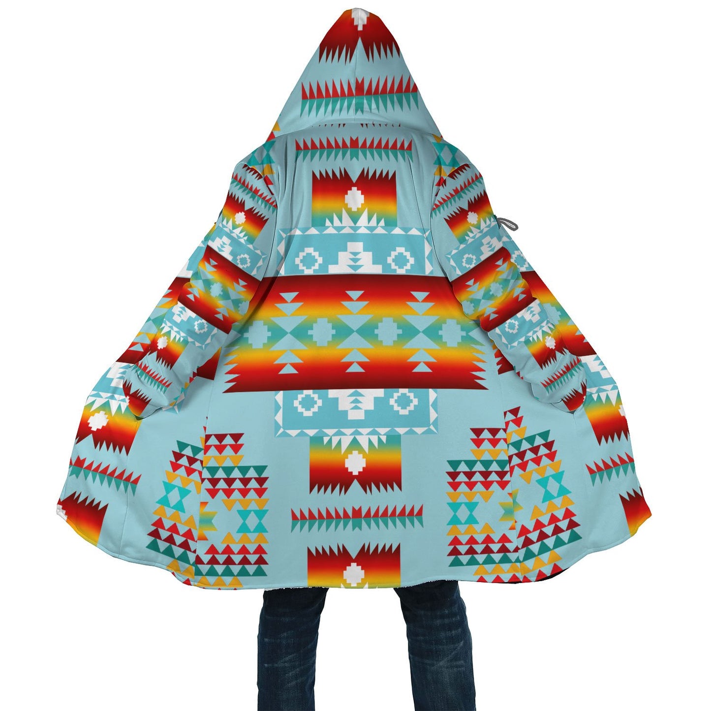 Blue Pattern Style Native Cloak